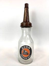 Lion Gasoline Brand Oil Bottle