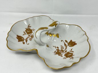 Antique Hand Painted Limoges Handled Dish