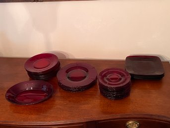 Collection Of Ruby Glass