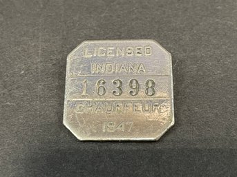 1947 Indiana Chauffeur License