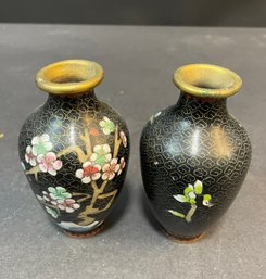 Pair Of Vintage Cloisonne  Vases