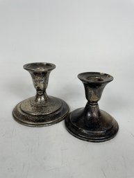 Mix Matched Weighted Silver Candle Sticks