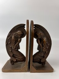 Antique Brass Angel Wing Bookends