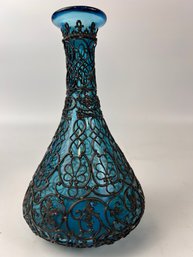 Antique Blue Glass Bottle