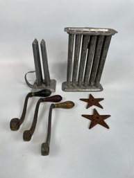 Collection Of Primitives Including Candle Mold