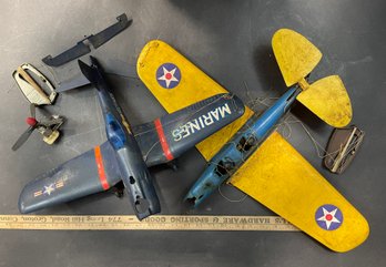 Vintage Tether Plane Model Lot Parts Or Repair