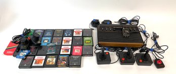 Atari Game System With Games And Controllers - Untested