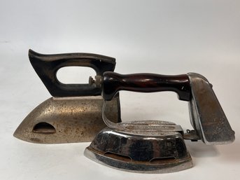 Antique Iron Lot Including Diamond Gasoline Iron (J1)