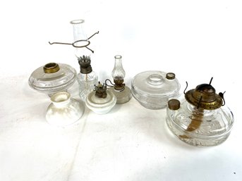 Collection Of Antique Oil Lamps