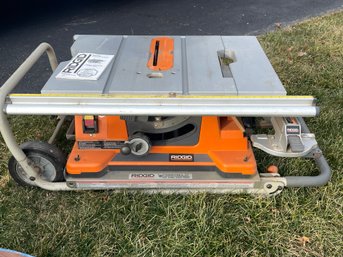 Rigid Table Saw On Work N Haul It Stand