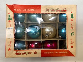 Vintage Christmas Tree Ornaments 1 Dozen 35mm
