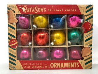 Vintage Paragon Glass Works Ornaments In Original Box