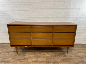 Mid Century Bassett Nine Drawer Dresser