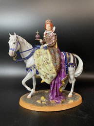 Porcelain Statue Of Queen Elizabeth By Bella Bisque