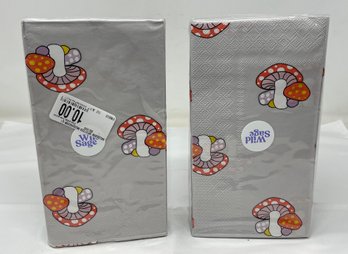 NEW Mushroom Printed Napkins (2) Packages RETAIL PRICE $20.00!!!!!