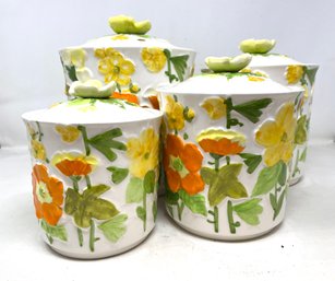 Collection Of Lefton Ceramic Canisters