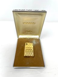 Vintage Gold Tone Ronson Lighter New In Box