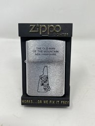 Vintage Zippo The Old Man In The Mountain New Hampshire In Original Box