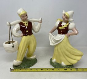 Mid Century Hedi Schoop California Pottery Figures Dutch Couple