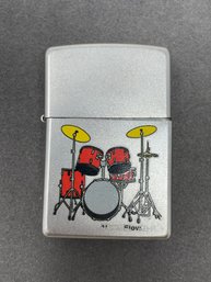 Vintage Zippo Lighter Dummer Drum Set
