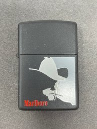 Vintage Zippo Lighter Marlboro Cigarettes Advertising Matte Black Rare
