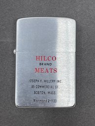 Vintage Zippo Lighter Hilco Brand Meats Advertsing