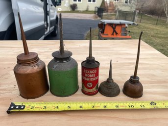 Group Of Oilers Oil Cans