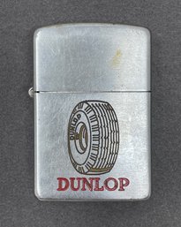Vintage Zippo Lighter Dunlop Tires Advertising 5 Barrel Hinge