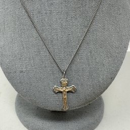 Sterling Crucifix Necklace 5.10g