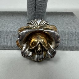 Sterling Brooch With Some Gold Overlay 21.62g