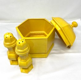Lot Of Vintage Yellow Ceramics - As Is