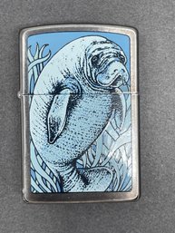 Vintage Zippo Lighter 'Endangered Animals' The Barrett-Smythe Collection Manatee