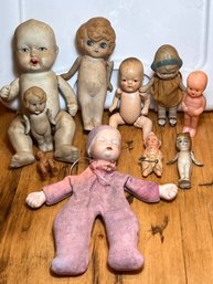 Large Lot Of Vintage Porcelain Dolls