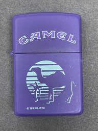 Vintage Zippo Lighter Camel Cigarettes Advertising Purple