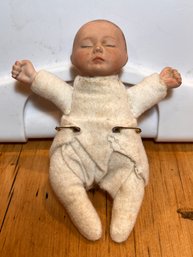 Porcelain Head Doll Signed 1890 On Back Of Neck