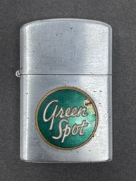 Vintage Green Spot Lighter Enameled Logo