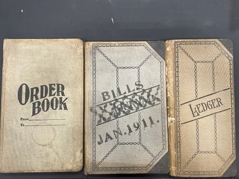 Group Of Antique Ledgers