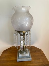 Bronze & Marble Based Argon Lamp