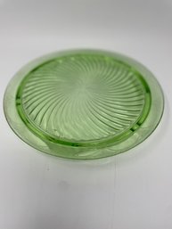 Uranium Glass Footed Platter