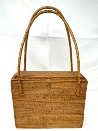 Beautiful Vintage Woven Rattan/straw Shoulder Bag