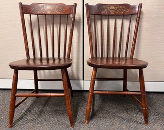 Pair Of Stenciled Hitchcock Chairs