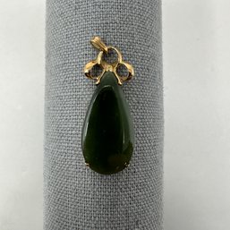 Stone Pendant With 9k Gold