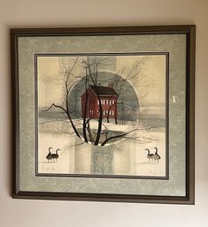 P. Buckley Moss RARE Richmond County School Limited Edition Framed Print 1997