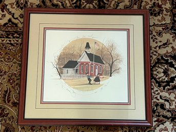 Signed And Numbered P. Buckley Moss Print - The Little Red School House