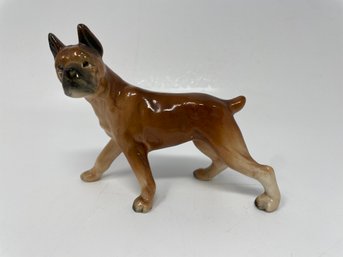 Vintage Boxer Dog Figurine Made In Japan