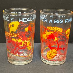 Pair Of 1974 Wile E Coyote Juice Glasses