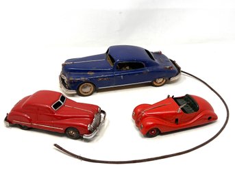 Set Of Three Vintage Toy Cars - As Is - Missing Wheels