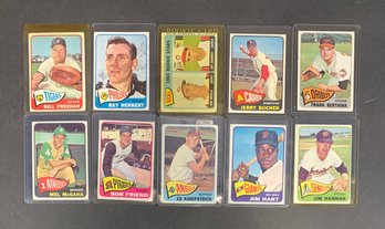 Lot Of (10) 1965 Topps Baseball Cards