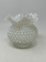 Opalescent Ruffled Hobnail Vase