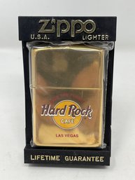 Vintage Zippo Hard Rock Las Vegas Brass Lighter New In Package